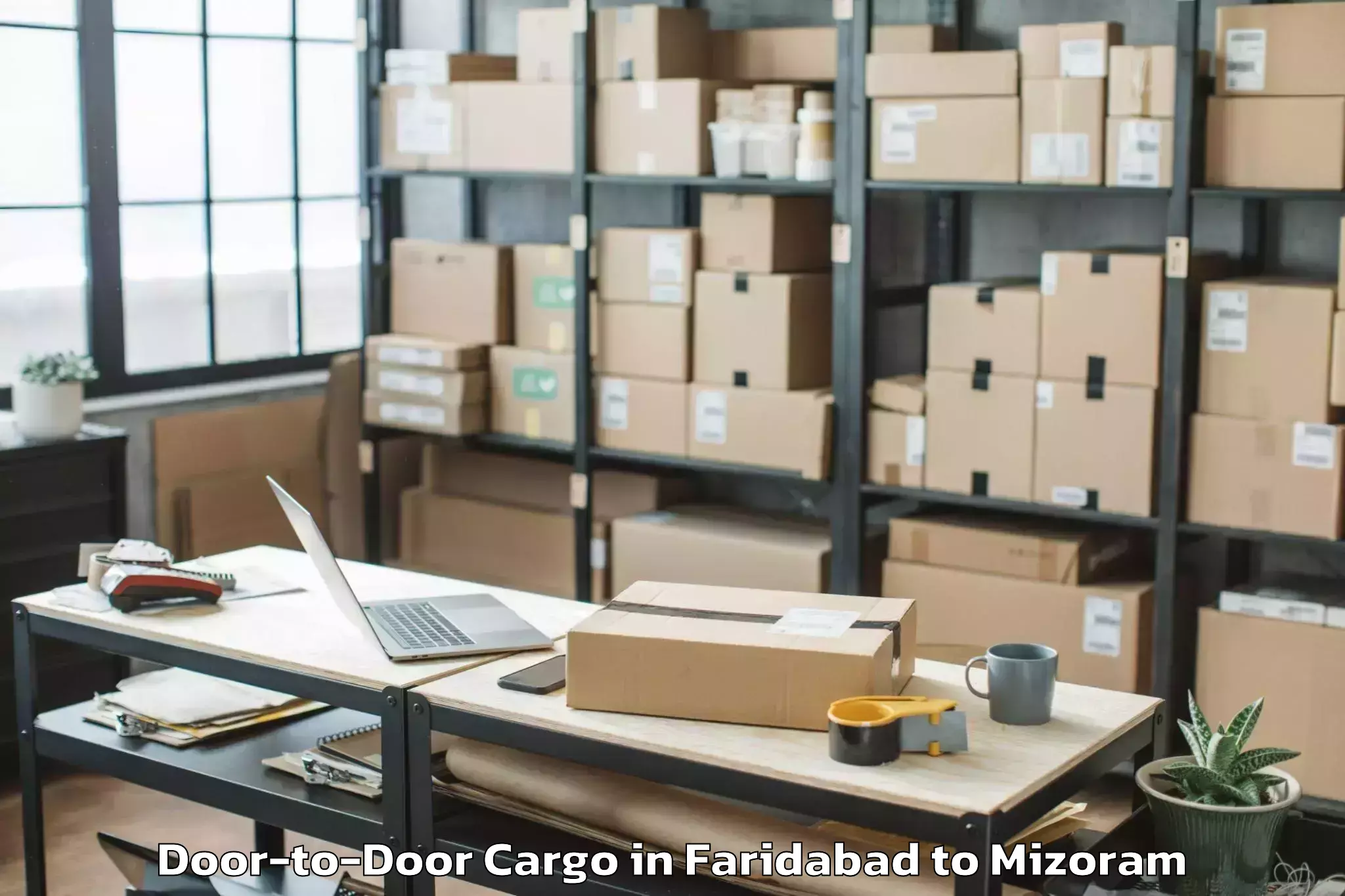 Leading Faridabad to Thenzawl Door To Door Cargo Provider